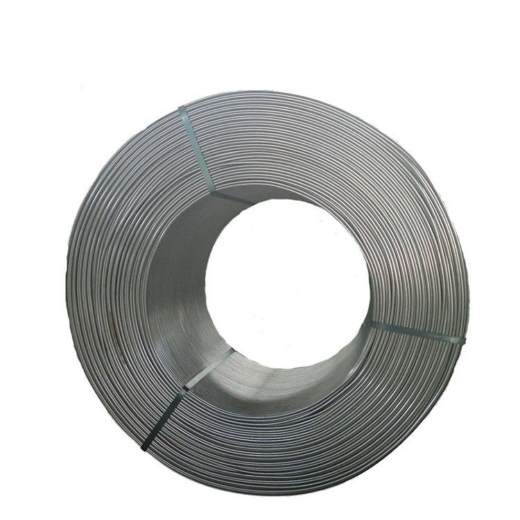 طول خاکستری / سیاه و سفید CaSi Cored Wire 5000m طول برای ریخته گری در صنعت ریخته گری